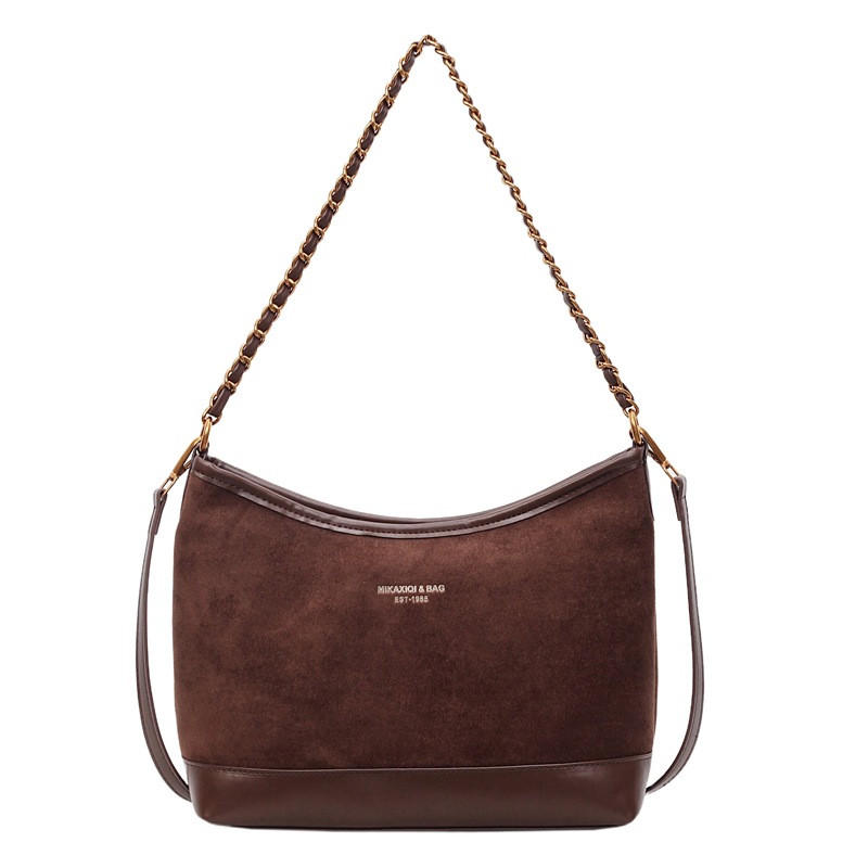 Bolsa de cadena transfronteriza retro esmerizado bolso de braza para mujeres otoño y invierno 2025 nuevo estilo versátil bolso de hombro de viaje