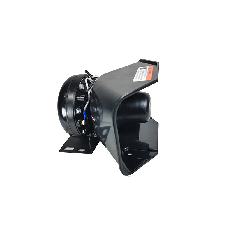 12V Car Alarm Speaker 200W High-Power Loudspeaker Siren Speaker Slanted Design Black Horn Speaker