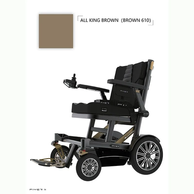 Qatlanan elektrik velosipedlər wheelchair FLYER four-wheel scooter - brown-610-20ah-lithium-battery
