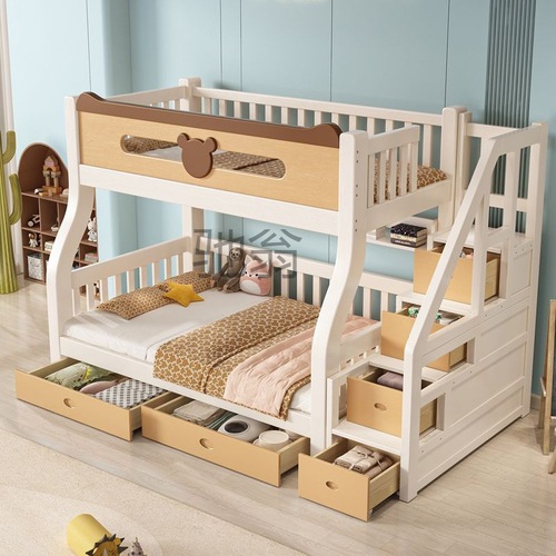 钍v多功能实木母子床上下床成人两层床高低床子母床上下铺床儿童