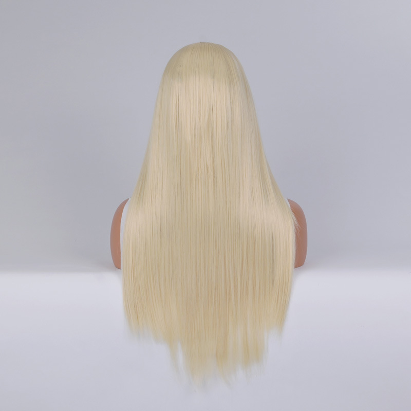 Synthetische Perücke, Halloween-Perücke, COS, farbiger Damen-Langknall, mittellanges Stirnband mit glattem Haar_voghion.com