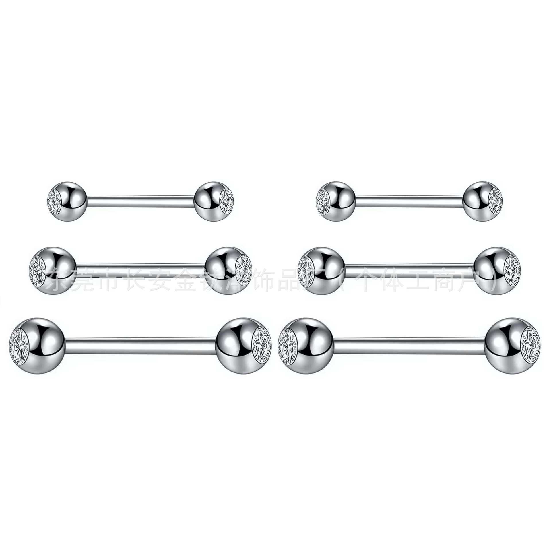 Pointed titanium steel lip stud product view