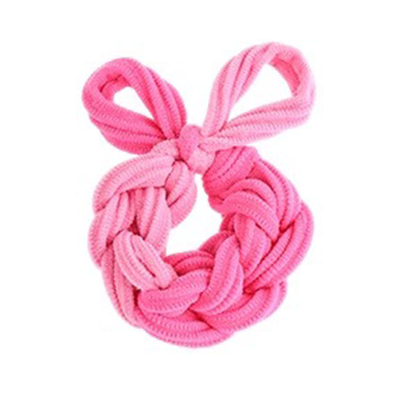 Color de banda de goma para niños anillo de cabello de cola de caballo alta cabello de niñas no lastimar cabello grueso cabello de tejido manual puro adornamiento para el cabello
