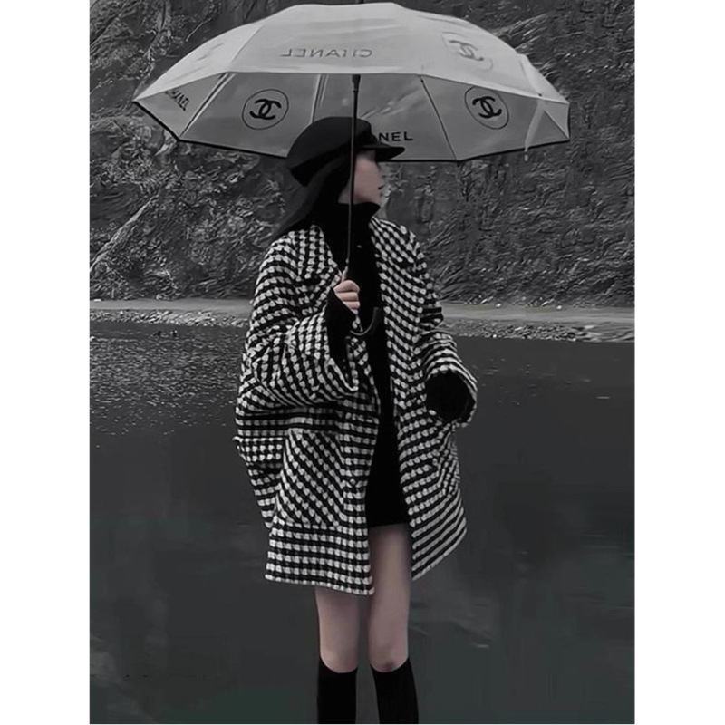 今年流行小香风毛呢外套女秋冬2025新款复古时尚百搭呢子大衣女装|undefined