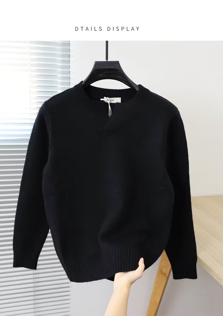 Men's Round Neck Sweater Casual Versatile Knit Pullover British_voghion.com