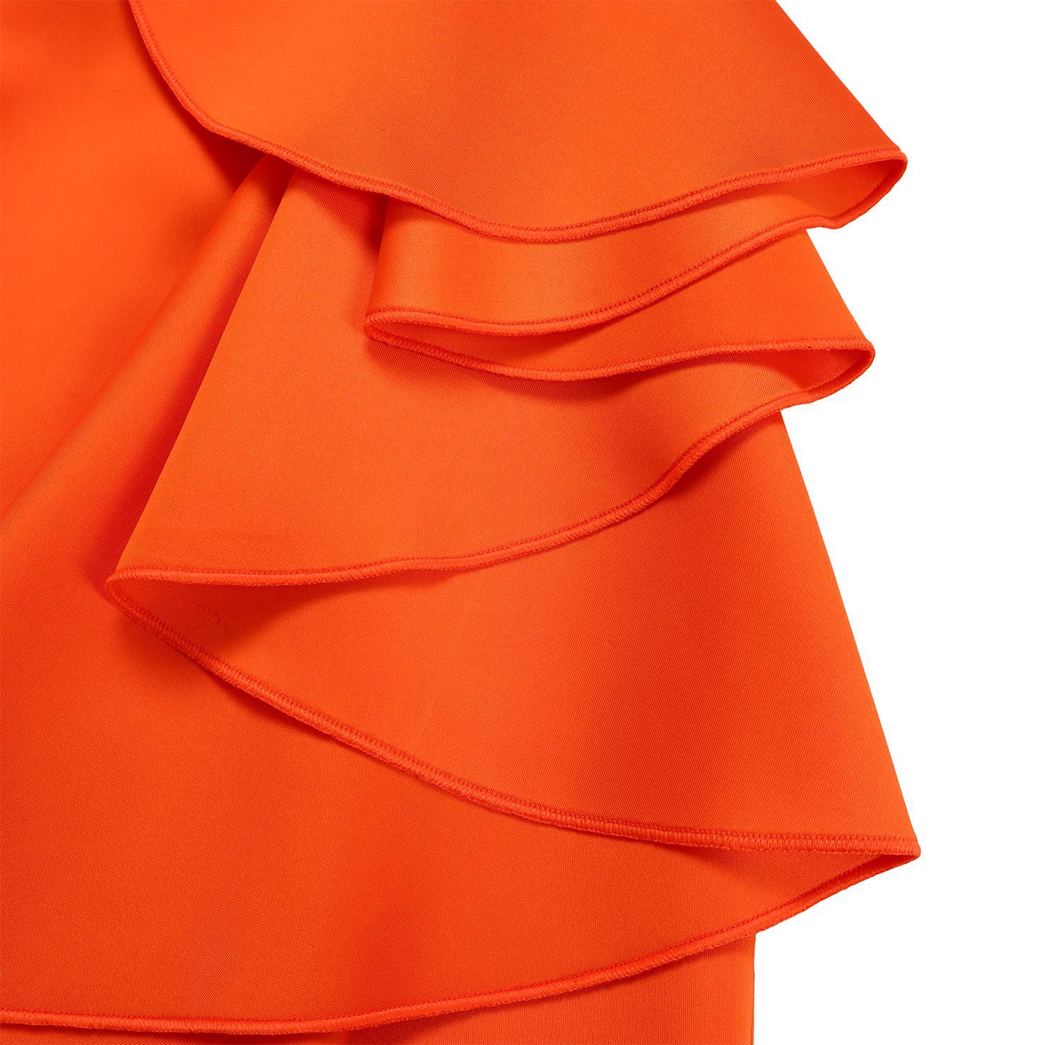 Robe de soirée sexy à col en V et à volants avec fente perlée, robe de banquet de tempérament de célébrité_voghion.com