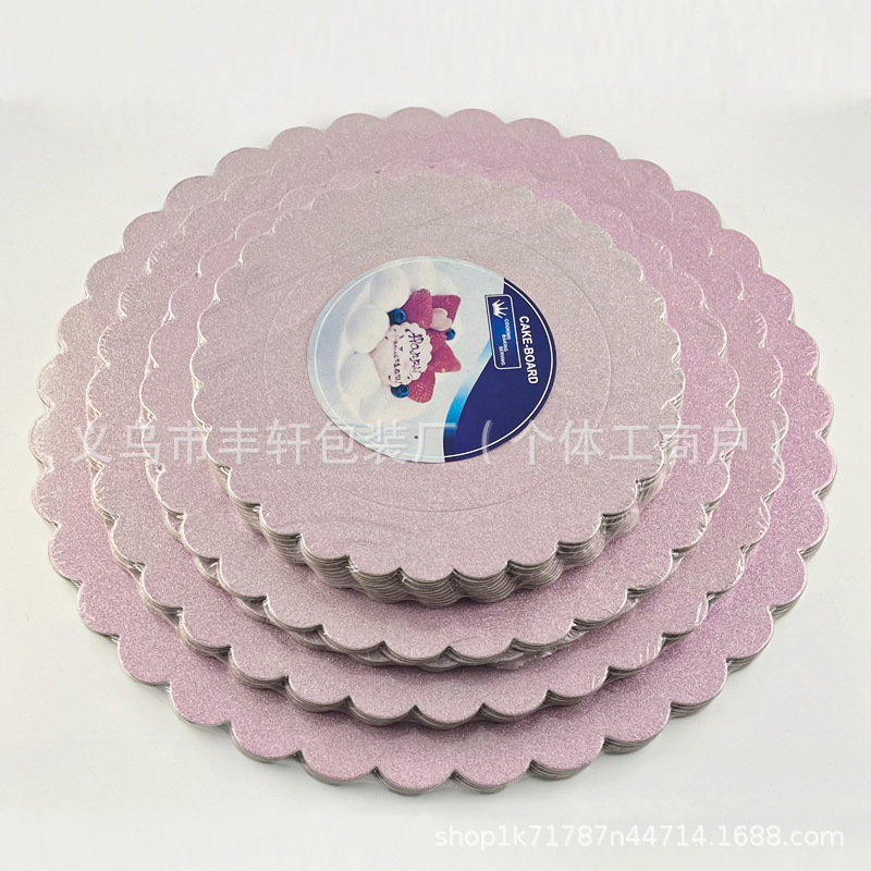 Fabricante al por mayor base de pastel de cebolla dorada cartón de color almohadilla de pastel redondo base de pastel de cumpleaños embalaje horneado