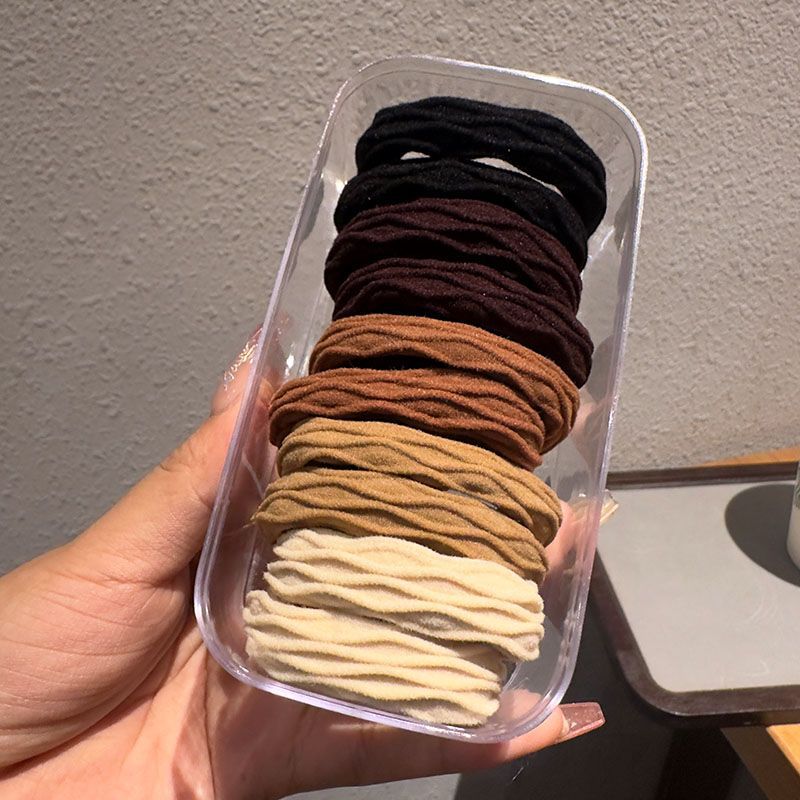 Otoño y invierno 2024 nuevo cabello de alta calidad cuerdas elásticas de cabello cuerdas de cola de caballo de alta altura elásticas anillo de cabello duradero