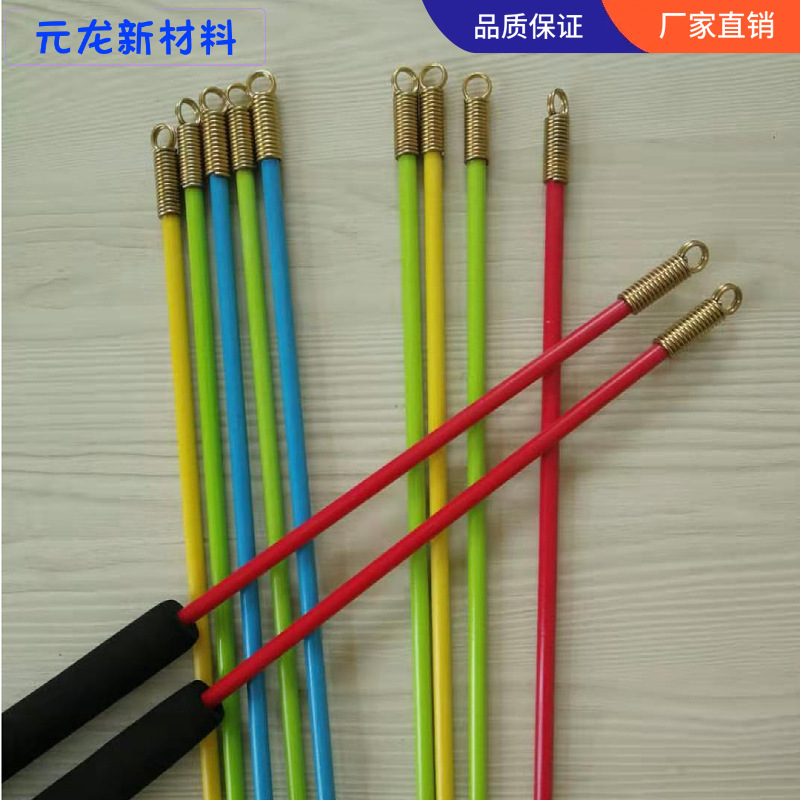Foam Handle Dragon Dance Rod with String Tennis Spring Rod with Handle for Square Dance