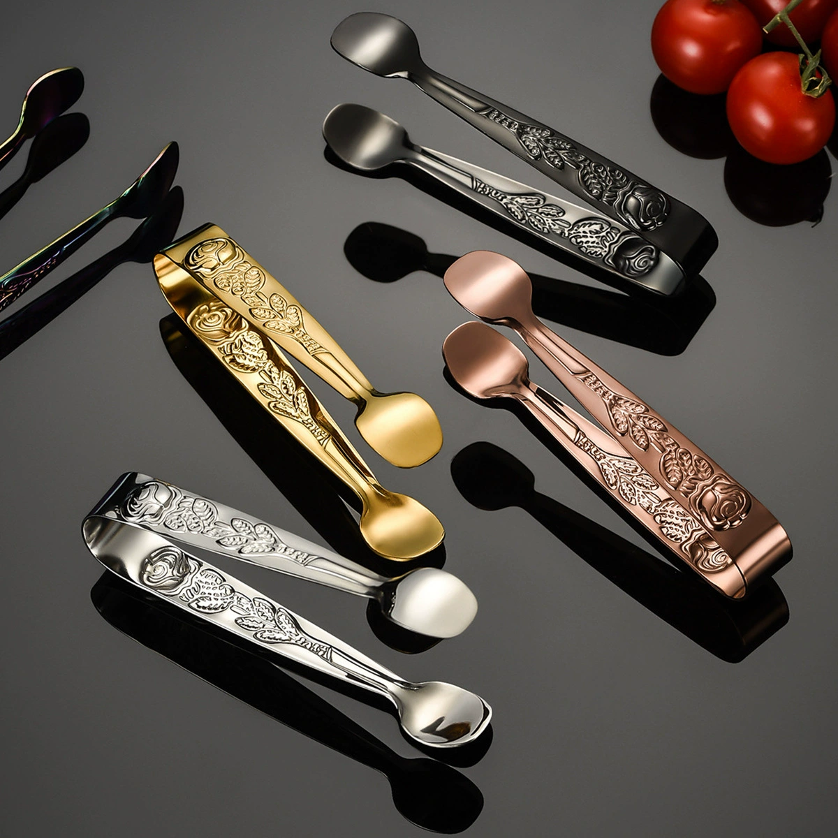 304 из нержавеющей стали ледяной зажим производитель прямой конфеты розы зажим креативный бар кубиков льда маленький зажим для льда оптом