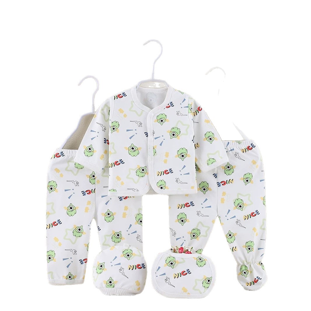 Anyang comercio exterior para bebés de cinco piezas, paquete de bebés transfronterizos, impresión digital, paquete de verano delgado 160g