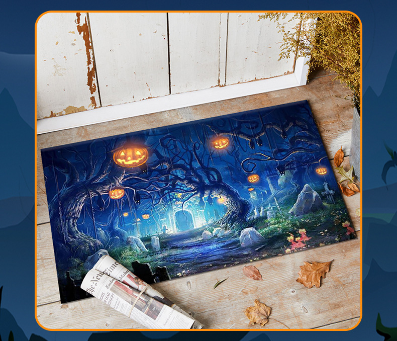 万圣节地垫,入户门垫,主题装饰地垫,跨境地垫