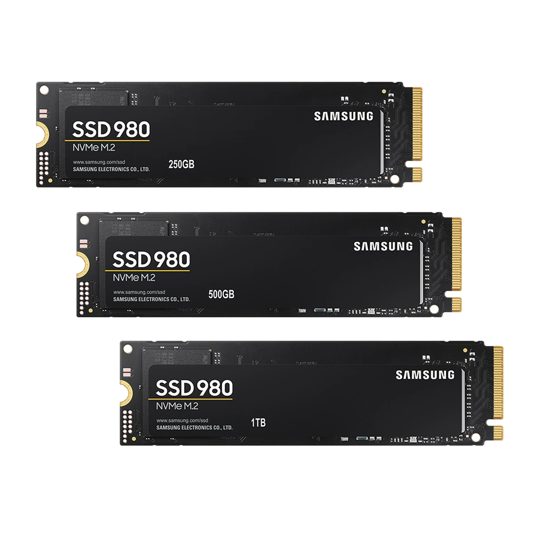 M.2 NVMe SSD (Samsung) 990 PRO, 990 EVO Plus, 980 — PCIe 4.0, ёмкость до 4 ТБ