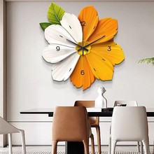 创意客厅装饰画餐厅挂钟小众艺术挂画客厅电视背景墙2025新款钟表