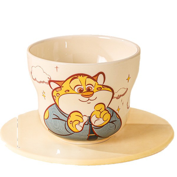 Mad Animal City Nick Leopard cop copas de cerámica para el hogar de alto valor facial de los niños nuevos copas de agua para el cumpleaños