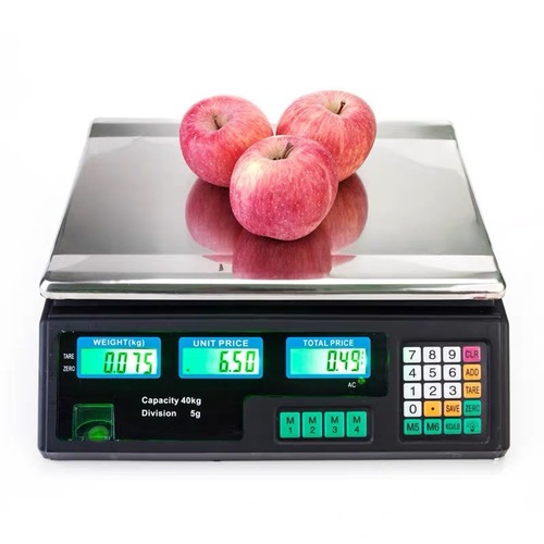 Cross-border English 40kg priced scale commercial fruit electronic scale electronic priced scale electronic platform scale electronic kitchen scale