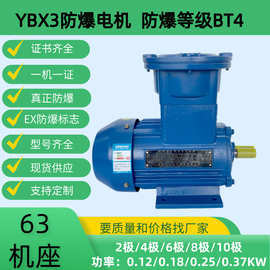 厂家直销隔爆型三相防爆电机63机座0.12KW0.18KW0.25KW2极4极现货