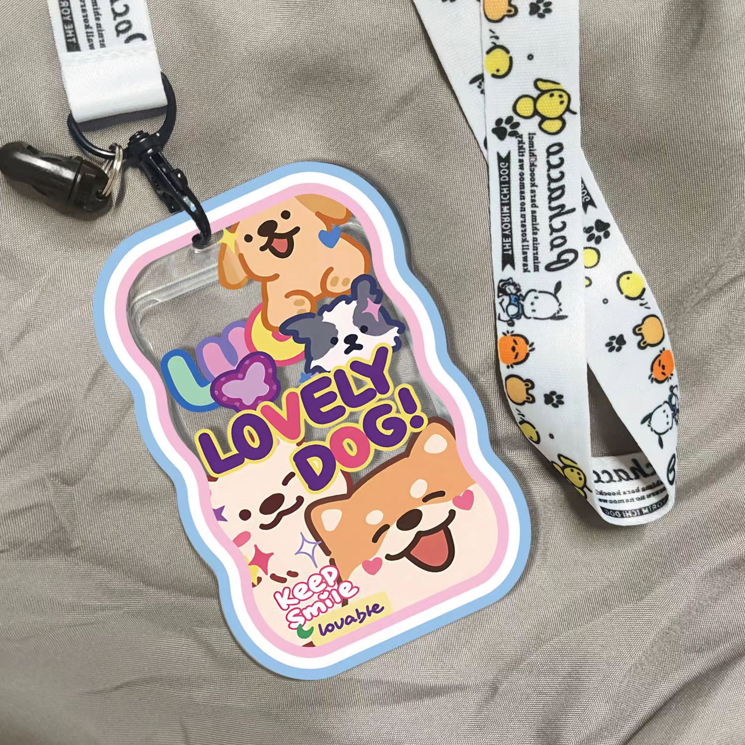 Puppy Bus Card Holder, Campus Card Subway Card Work Card Canteen Card Instagram Card Holder Meal Card ID Card Holder