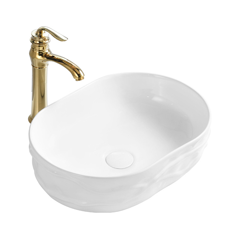 lavabo de cerámica europea y americana lavabo de arte lavabo de baño de apartamentos de hotel lavabo de mostrador lavabo único comercio exterior transfronterizo
