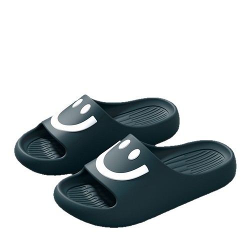 EVA slippers women's summer new cartoon smiley face couple indoor/outdoor non-slip bathroom shower hotel flip-flops