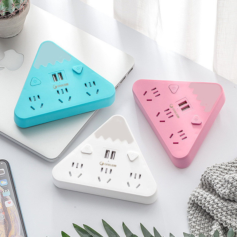 Fábrica de suministro de enchufe de conversión de una rotación de enchufe de conversión múltiple con lámpara de noche usb enchufe creativo multifuncional