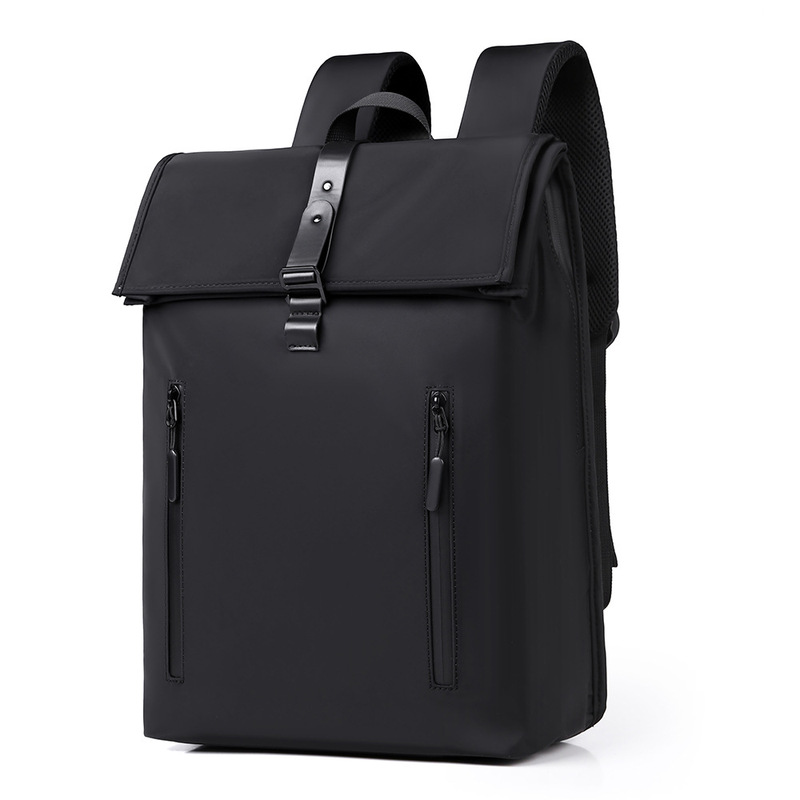 2025 Cross-Border New Commuter Roll-Top Backpack Men's Business Casual Versatile School Bag Roll-Top Roll-Top Backpack