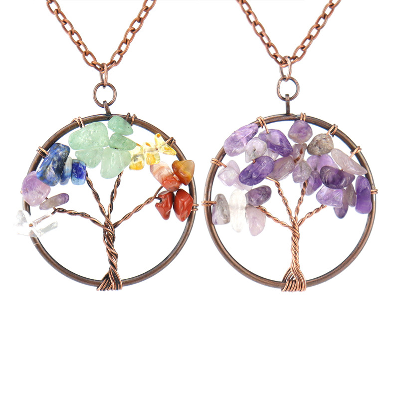 Women'S Gender Retro Tree Agate Plating Pendant Necklace 1 Piece