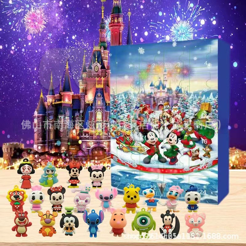 Календарь Advent Countdown Box (Sanrio KT) Рождественский сюрприз, 24 мини-фигуры с сюрпризом, 18×26×3 см