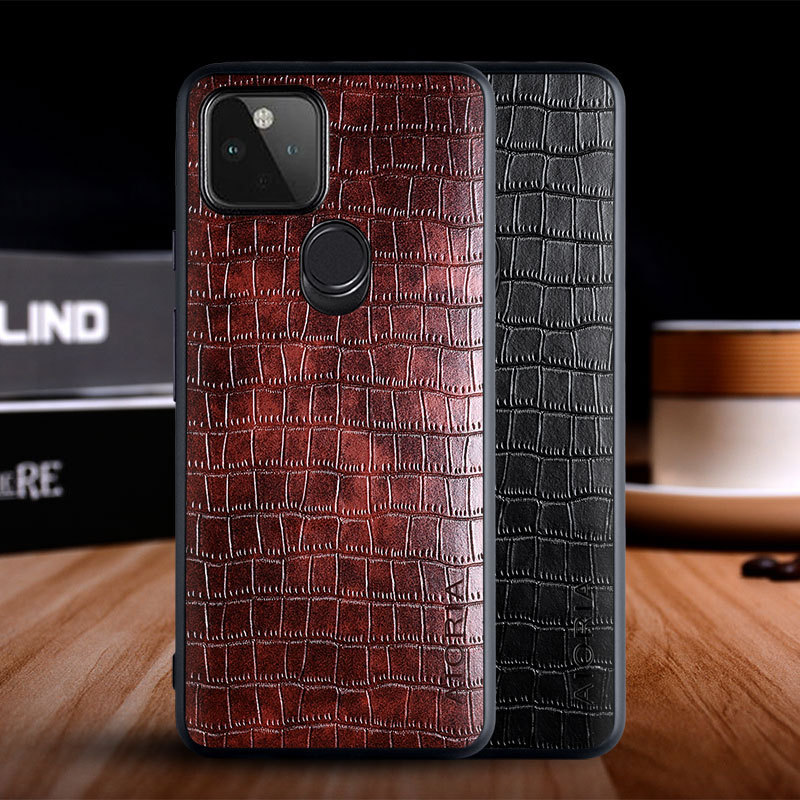 Factory Direct [Google] Google Pixel 5A phone case simple crocodile pattern phone case