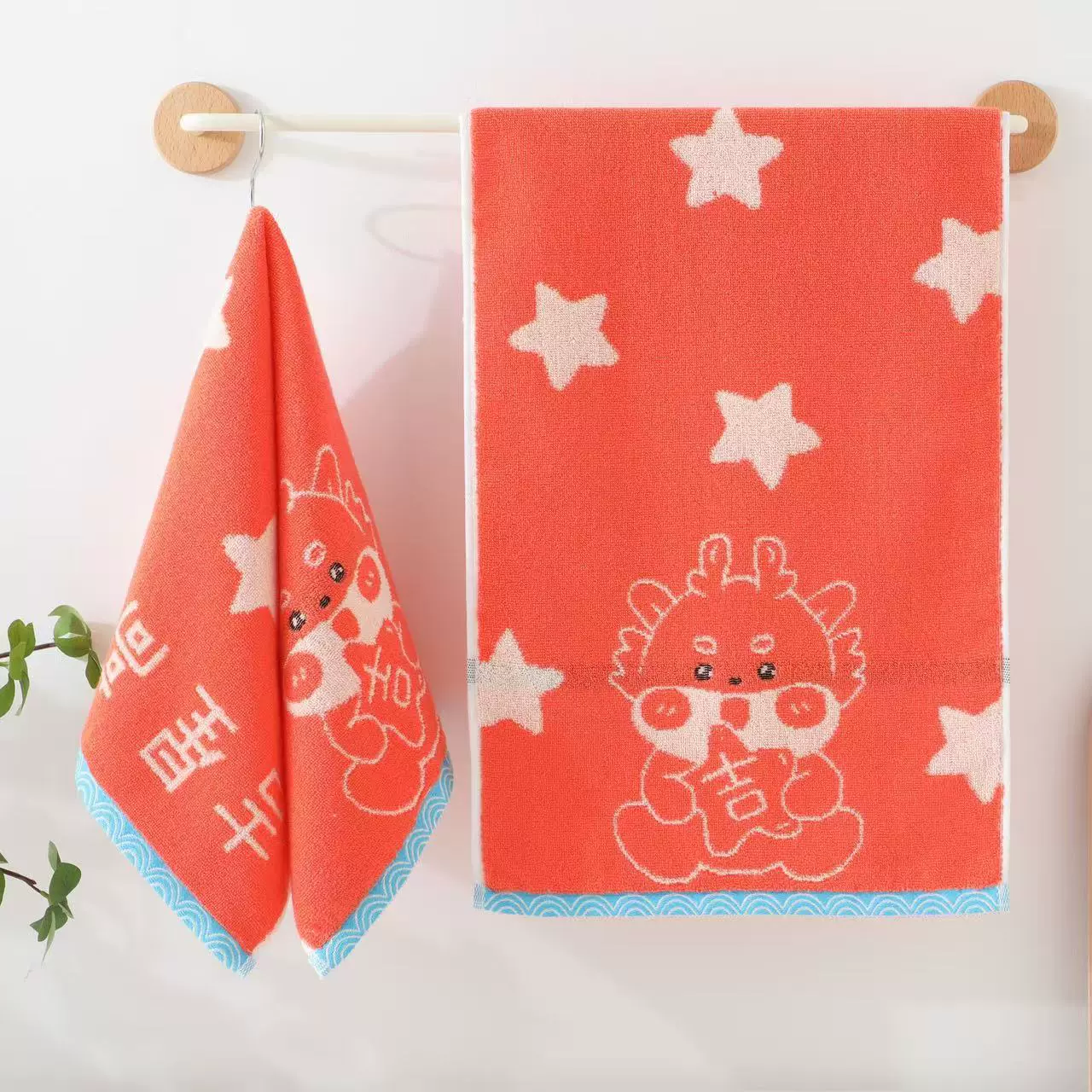 Двусторонняя 32 пряжа цветная пряжа жаккардовая буква цветка динозавра медведь Jixing High Фото 30*60cm средняя полотенце мягкое впитывание воды