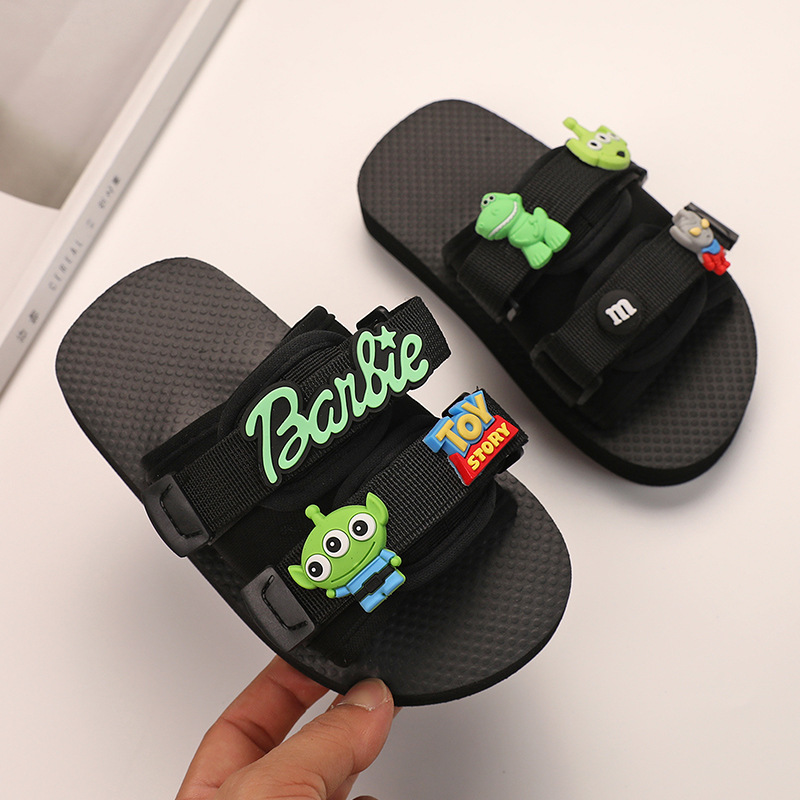 Zapatillas de los niños de dibujos animados de verano sandalias antideslizantes al aire libre padre-niño playa zapatos niñas medio y niños grandes zapatillas de interior