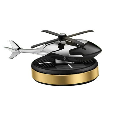 Car Warhawk upgraded solar helicopter aromatherapy car center console ornaments advanced sense car perfume (Car Perfume Aromatherapy) - gold-colognous