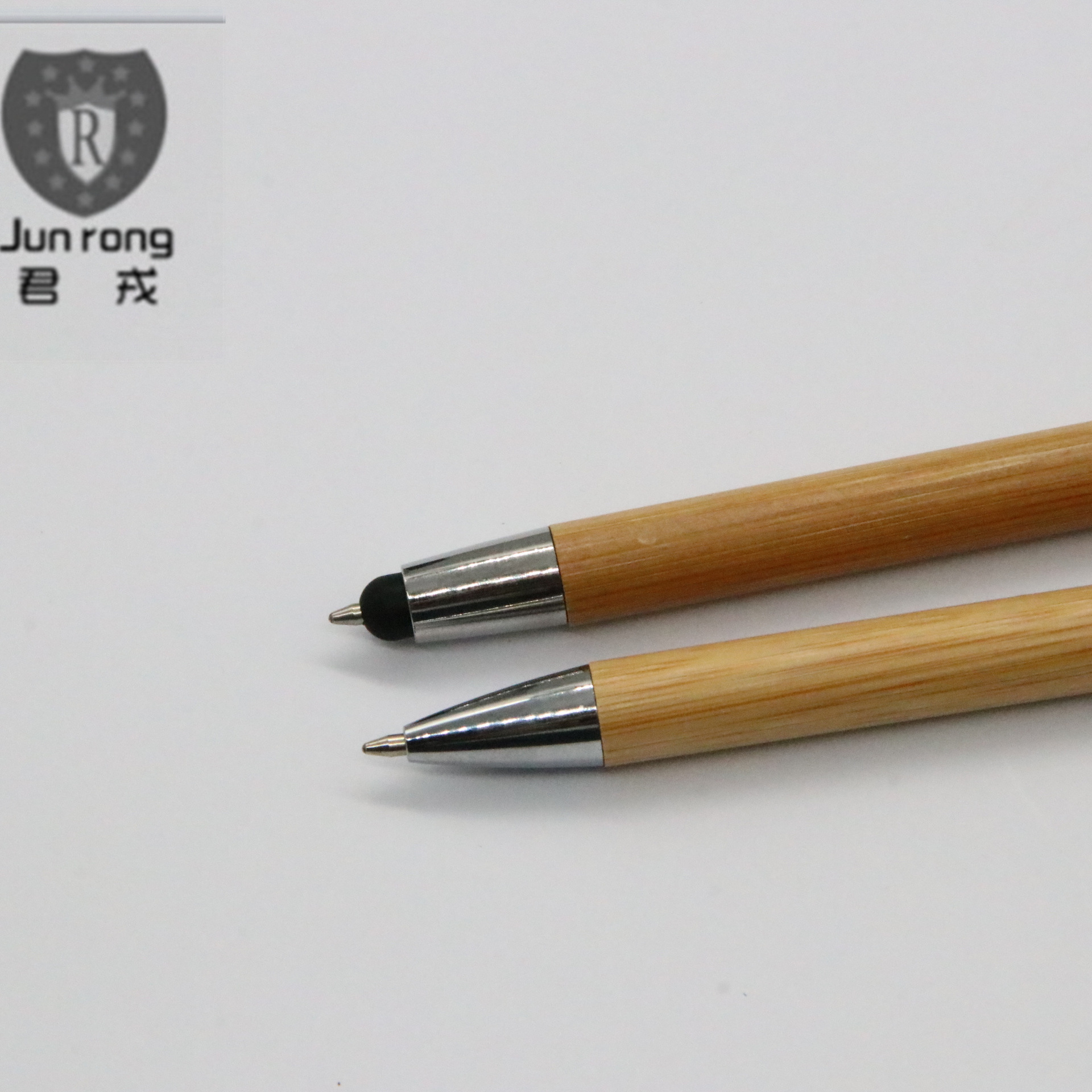 Bambú pluma táctil bolígrafo pluma de la prensa pluma de metal clip aerosol pintura bolígrafo madera de bambú