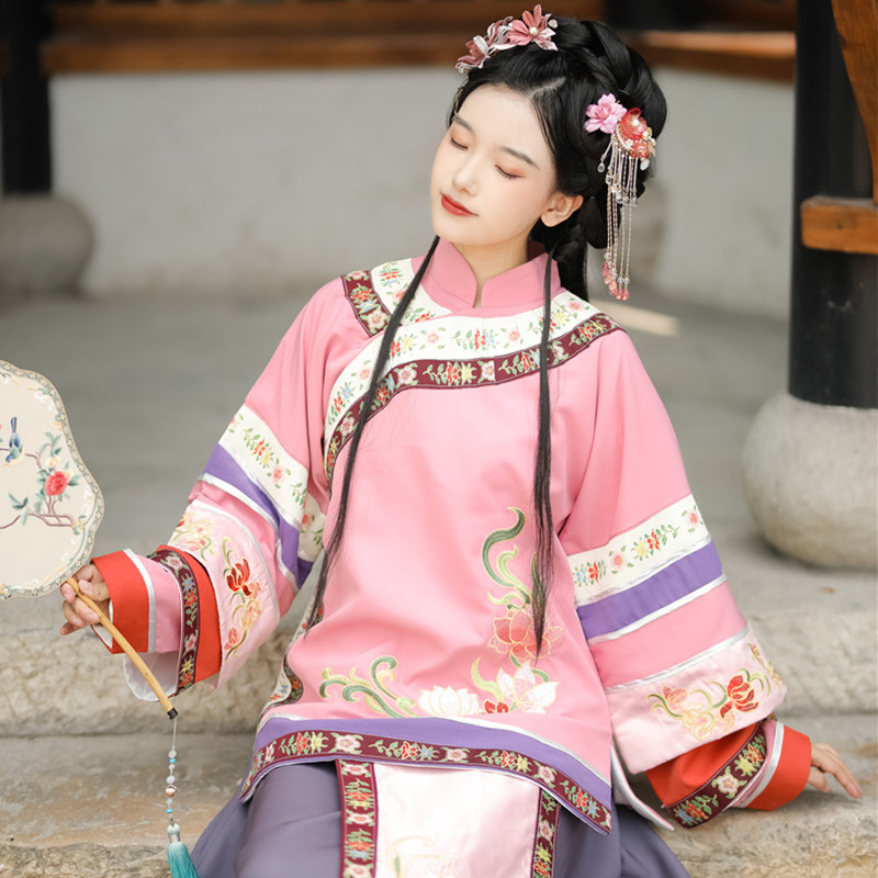 Republic of China Young Granny Costume Retro Traditional Hanfu Chinese Wedding Costume Qing Dynasty Young Granny Republic of China Style Women's Clothing Republic of China Young Granny Costume Retro Traditional Hanfu Chinese Wedding Costume Qing Dynasty Young Granny Republic of China Style Women's Clothing
