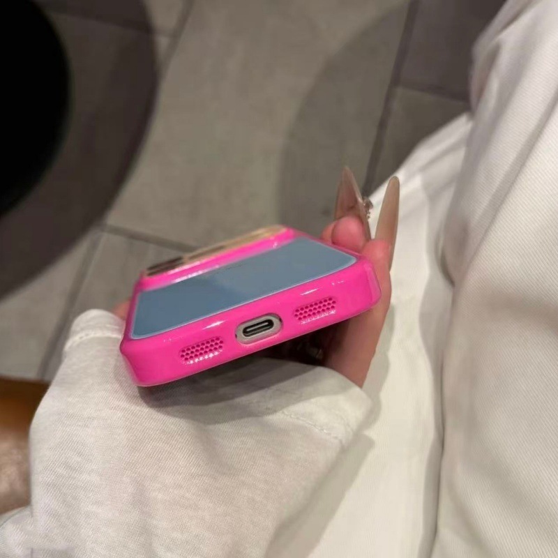 Dopamine Colour Block Phone Case For Iphone Silicone Shockproof_voghion.com
