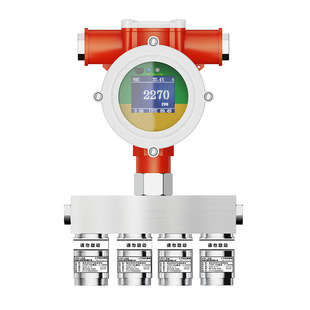 Fixed toxic and harmful gas detector hydrogen fluoride methane ammonia ozone leakage gas monitoring alarm