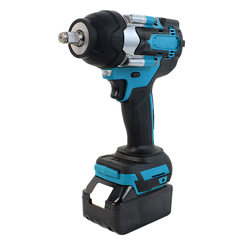 Llave eléctrica sin escobillas con batería de litio, llave de impacto eléctrica recargable de alto torque, herramienta de reparación automotriz de alta resistencia, llave eléctrica al por mayor