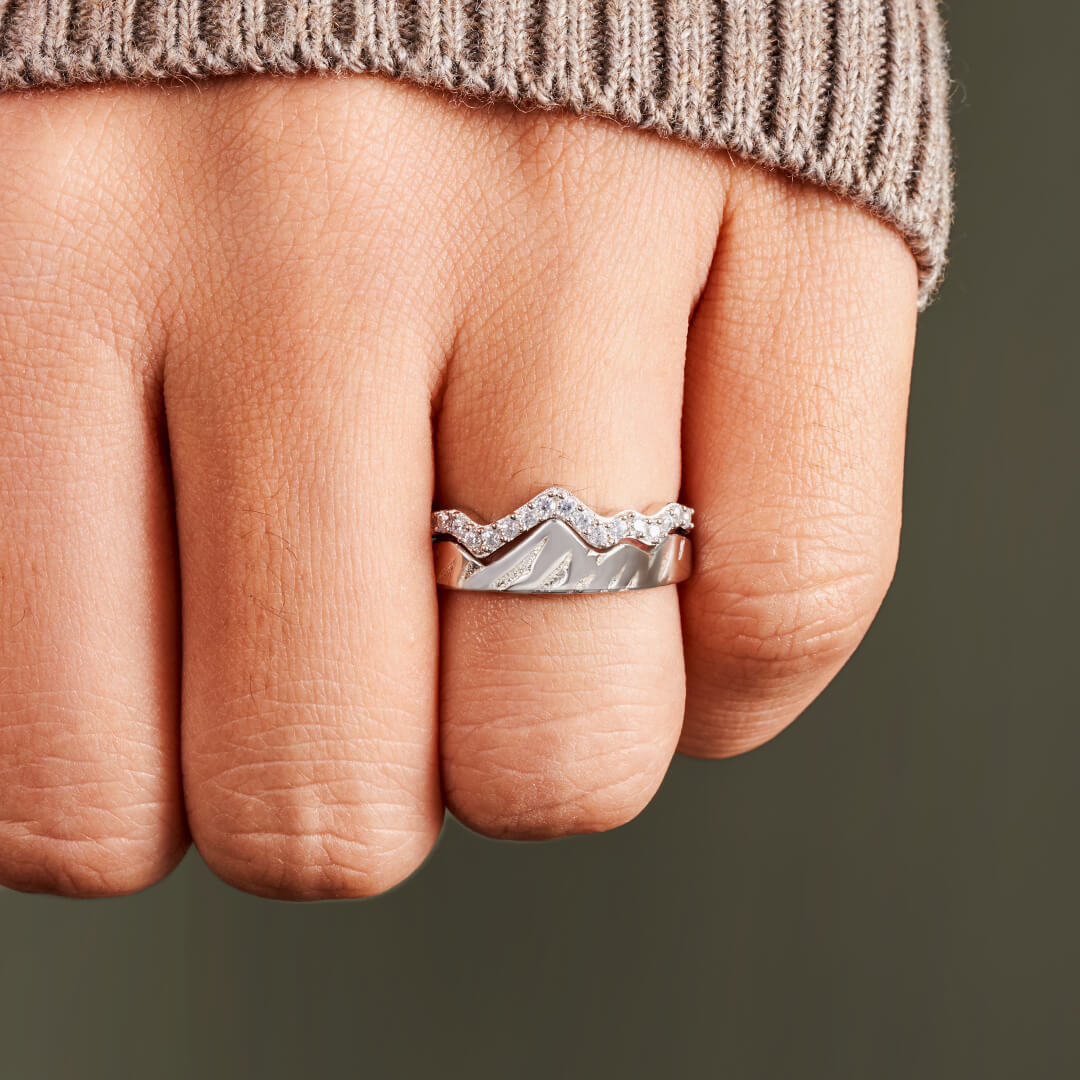Yu Die Cross -border New Get Stronger Mountain Ring Personalized…