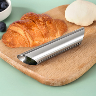 Cross-border spot stainless steel round tube Danish large spiral horn crisp baking tools sweet stuffing roll mold