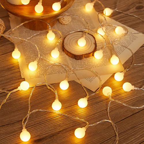 led star ball light string wholesale outdoor ball light festival atmosphere string lights full of gypsophila colorful lights proposal arrangement
