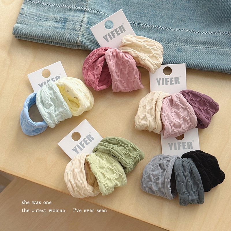 Wide-Brimmed Seamless Facial Mask Muscle Head Rope Hair Tie for Women 2025 New High Elastic and Durable Hair Rope Kidsren's Rubber Band Leather Case