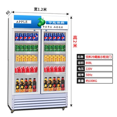 冷藏展示柜立式冰柜保鲜饮料单门双门冷饮三门商用啤酒超市冰箱