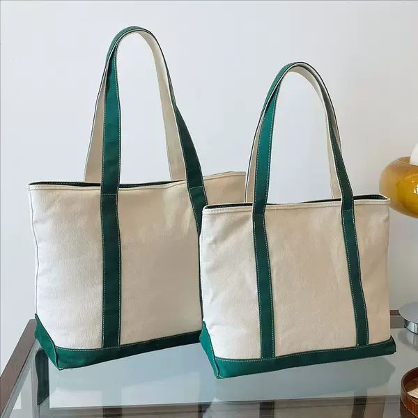 Cross-Border Amazon Bags for Women, New Korean Style Fashion Canvas Bags, Large Capacity Tote Bags, Trendy Shoulder Bags
