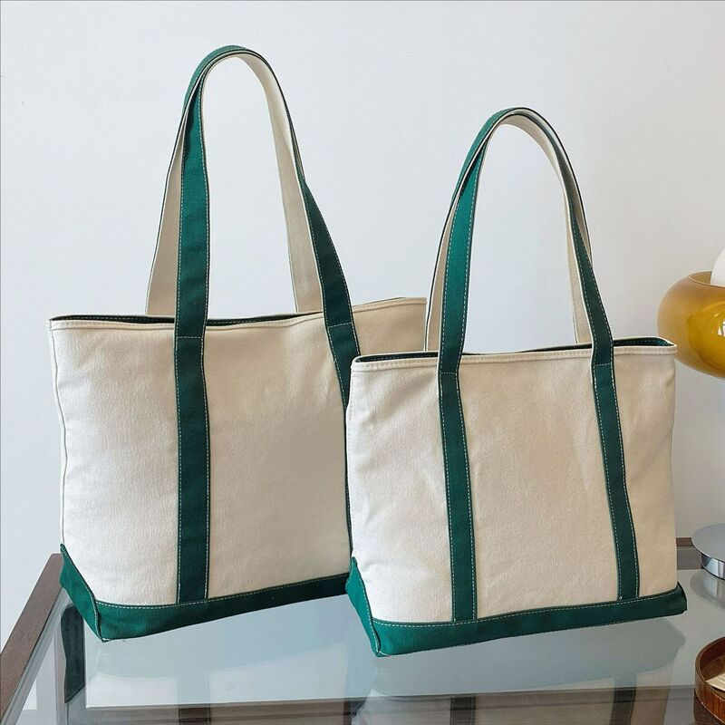 Cross-Border Amazon Bags for Women, New Korean Style Fashion Canvas Bags, Large Capacity Tote Bags, Trendy Shoulder Bags