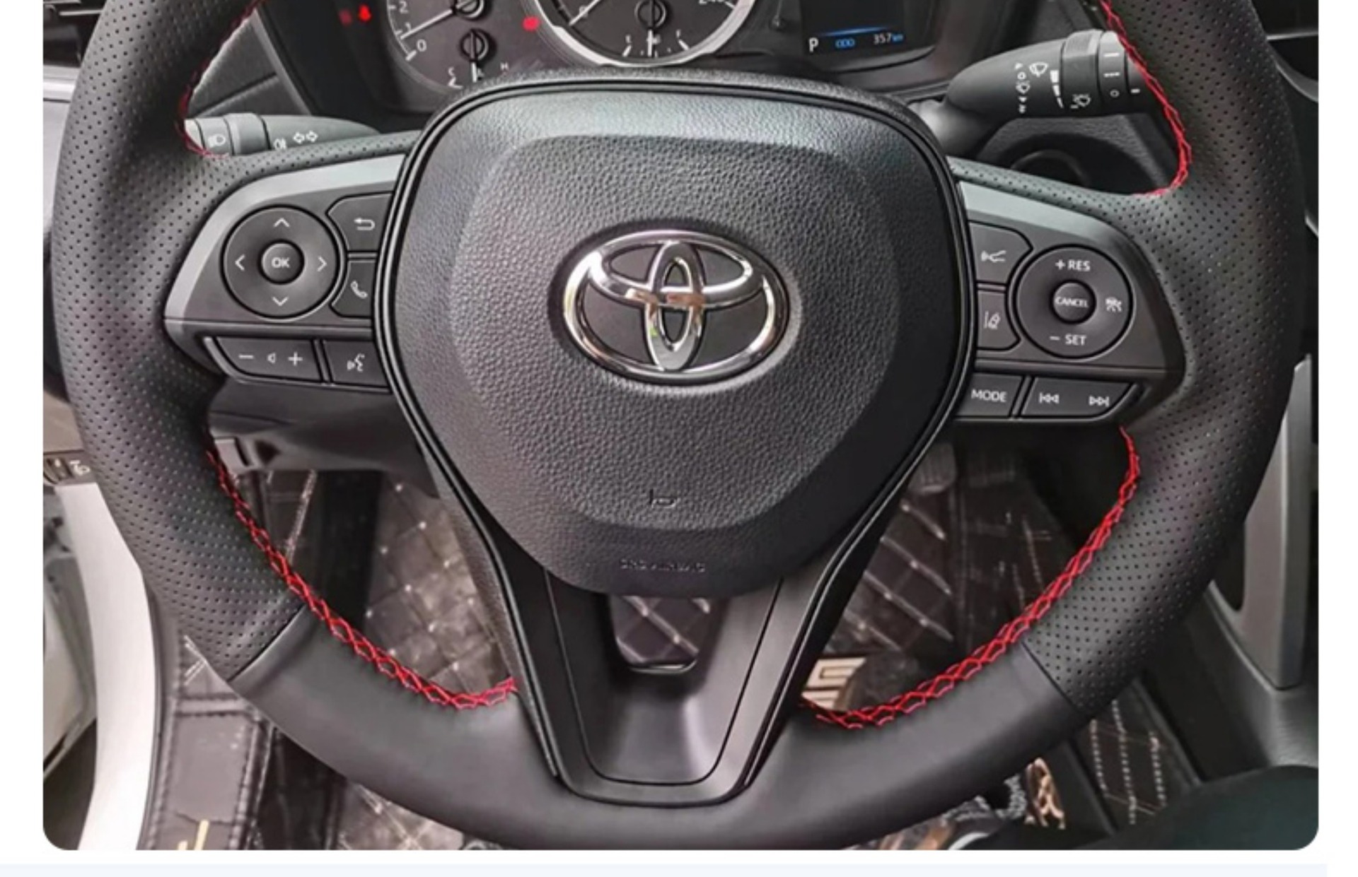 Special Toyota Corolla, Landa, Camry, Wildan, Asia Dragon, Senna Leather Hand-Stitched Steering Wheel Cover
