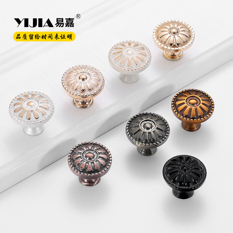 Yijia modern simple round button single hole drawer handle round single hole small handle cabinet wardrobe door handle wholesale