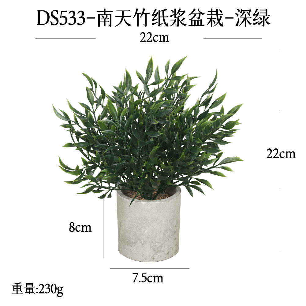 Más de 240 combinaciones populares de macetas con plantas verdes artificiales, decoraciones para el hogar, flores artificiales, bonsáis cilíndricos de pulpa de papel.
