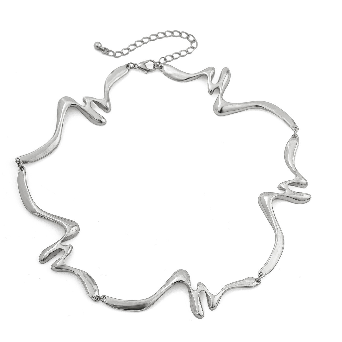 29g Weight Bracelets, Necklace Classification 1 Piece Quantity Holiday, Daily Occasion Alloy Material Irregular Pattern Women's Gender Punk, Streetwear Style Punk Streetwear Irregular Alloy Women's Bracelets Necklace 49