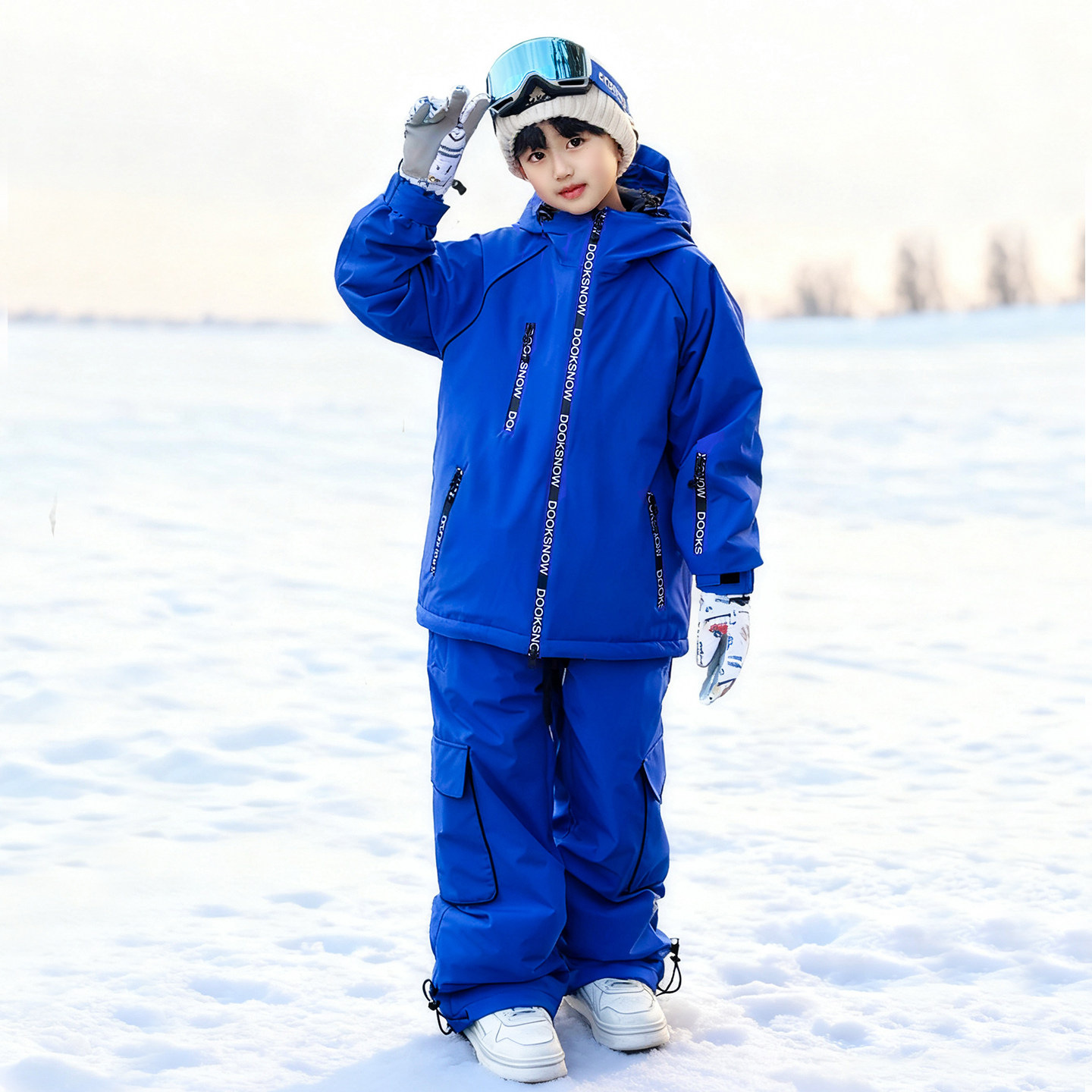 Children's ski suits, boys' and girls' ski suit sets, windproof, waterproof, quilted ski jackets, dropshipping available.