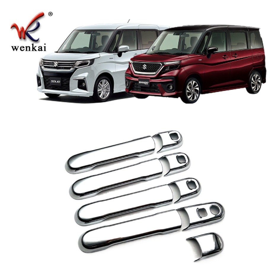 Adecuado para Suzuki 21 Solio bandido modificado puerta exterior galvanoplastia cubierta de la manija de la puerta pegatinas decorativas